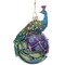 Kurt S. Adler Peacock Themed Purple Blue Teal Green Ornaments (Noble Gems™ 5" Peacock Glass Ball Christmas Tree Ornament NB1345)